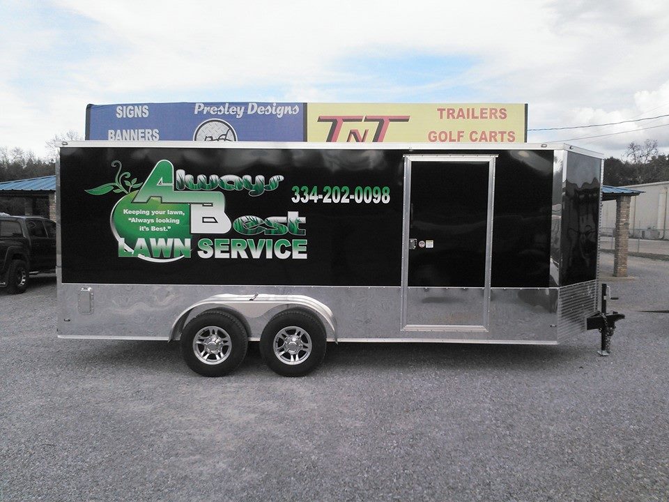 7 x 18 lawn care trailer built for a local company check out the extra options to make the day easier and more organized